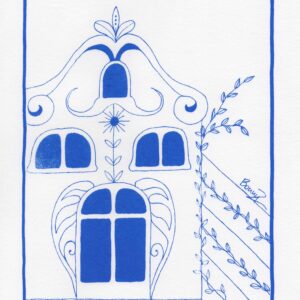 Art Nouveau - White & blue