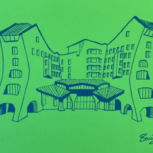Zandkasteel - Blue & Neon Green