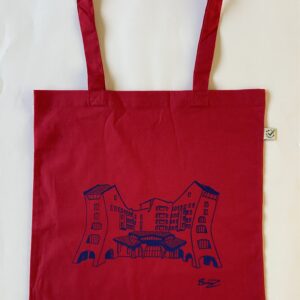 Sandcastle tote bag red