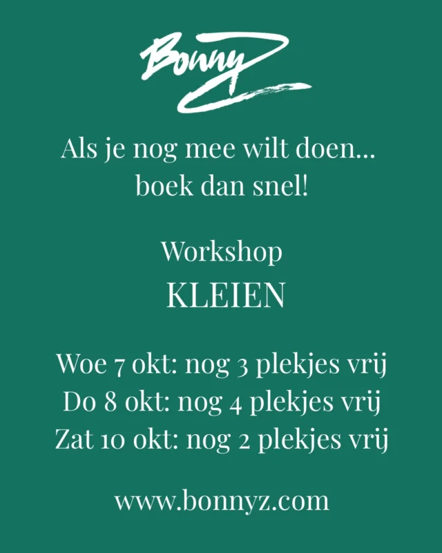 Kom volgende week kleien bij Bonny Z! Samen met je kind een gezellige middag beleven vol aandacht voor elkaar terwijl je allebei lekker bezig bent met je handen in de klei! Heerlijk! 😊 Wees welkom! 

Info & boekingen: www.bonnyz.com/workshops

#kleien #ouderenkind #workshop #amsterdam #aandacht

@bonnyzgraphicart